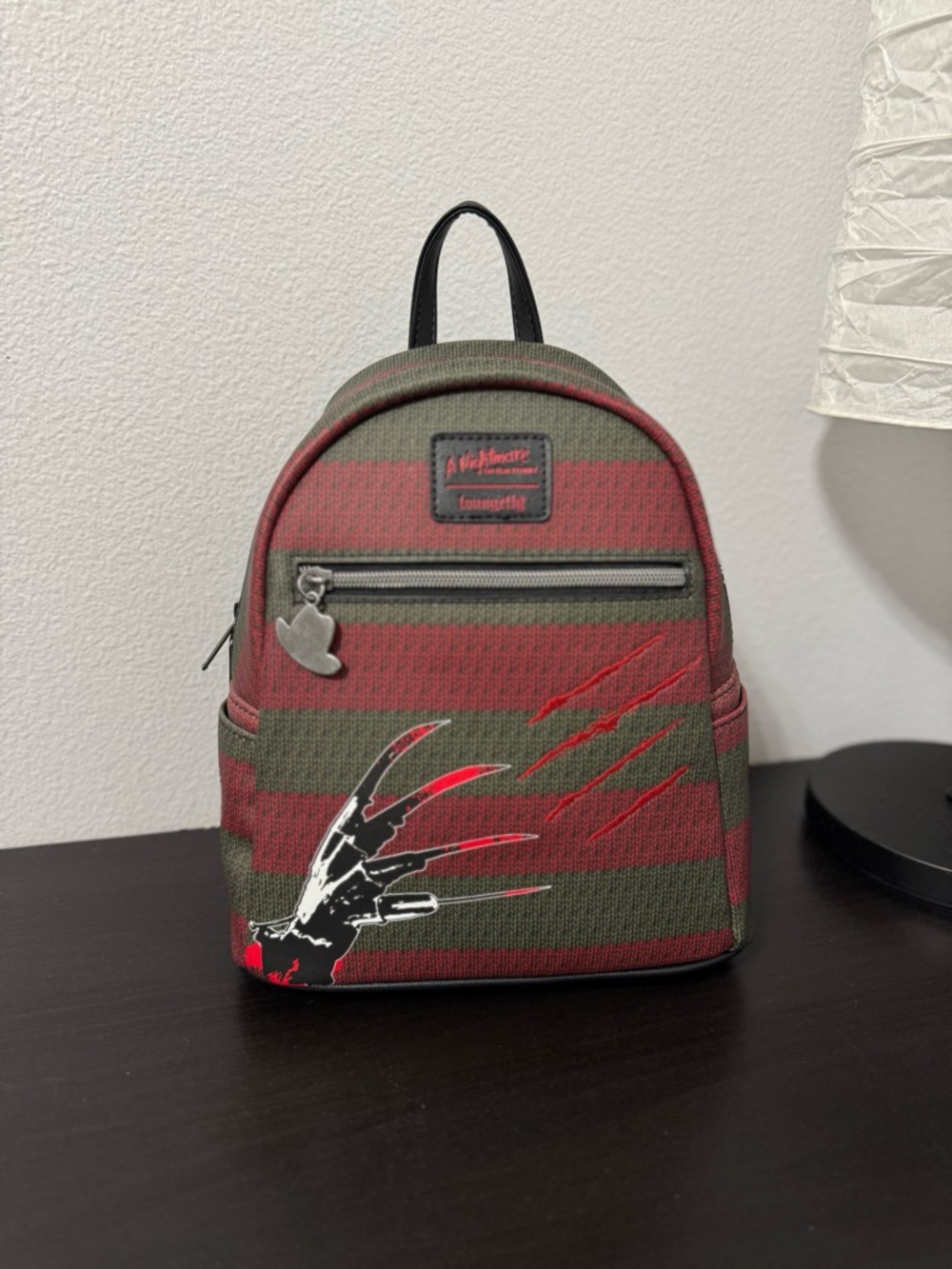 ✨SOLD✨Loungefly A Nightmare On Elm Street Freddy Glove Stripe Mini Backpack